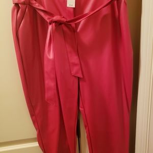 Faux Leather (red( Pants